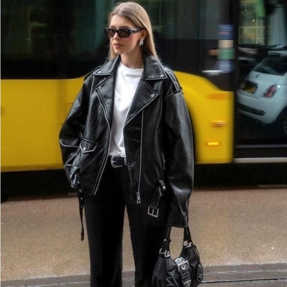 NWT Wild Fable Women's Black Biker Jacket - Size M